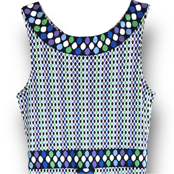 Tory Burch Womens Multicolor 100% Silk Sleeveless Jewel Sheath Mini Dress Size S - Picture 5 of 11